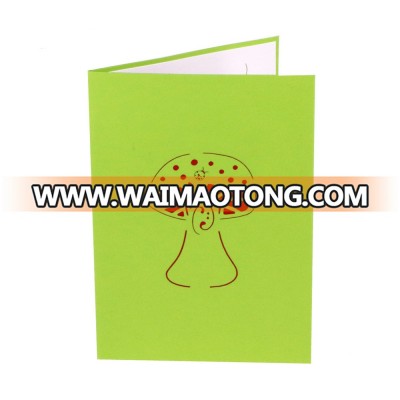 Mushroom Happy Birthday 3D Laser Pop Up Greeting Card