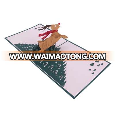 China Supplier Custom Laser Cut Greeting Card Animal Dog