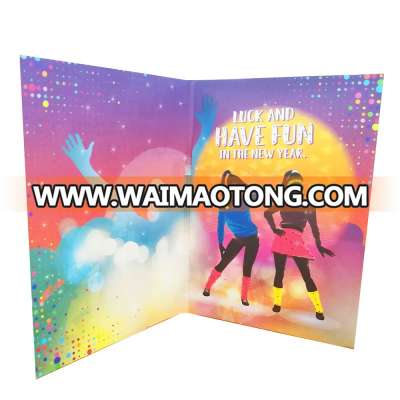 Paper Craft Happy Birthday Music Greeting Card With Led Light