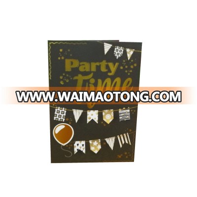 Paper Craft Party Time Happy Birthday LED Music Invitation Card